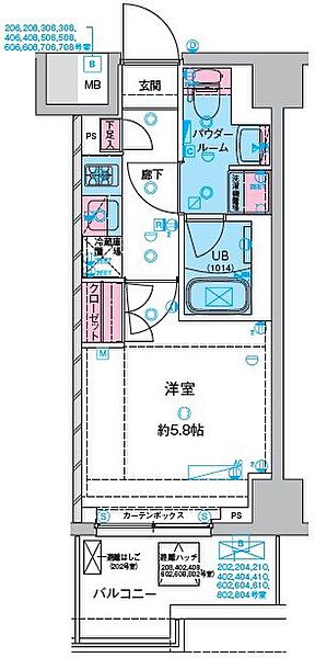 GENOVIA 川口元郷 704｜埼玉県川口市元郷2丁目(賃貸マンション1K・7階・21.00㎡)の写真 その2