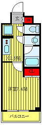 ユリカロゼ西新井 4階1Kの間取り