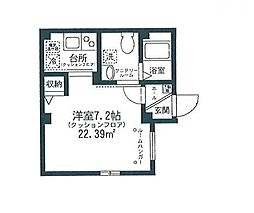 Ｓｉ 1階1Kの間取り