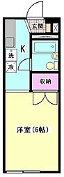 ガーデンプラザ 1階1Kの間取り