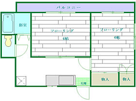 山野ハイツ 301 ｜ 千葉県市原市五井東２丁目3-17（賃貸マンション2DK・3階・33.00㎡） その2