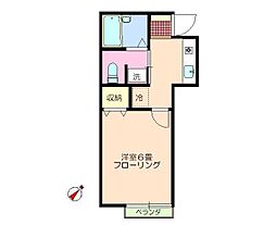 メゾン・ド・タニ 1Kの間取図画像