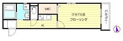 Maisondeエトワール 1Kの間取図画像