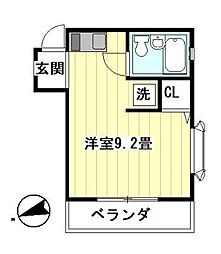 プランドール目白 ワンルームの間取図画像