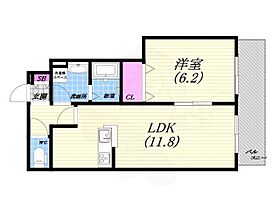 グレース芦屋(三条南町)  ｜ 兵庫県芦屋市三条南町（賃貸アパート1LDK・1階・41.83㎡） その2