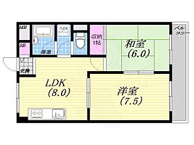 カサベージュ西田町N棟  ｜ 兵庫県西宮市西田町（賃貸マンション2LDK・3階・39.60㎡） その2