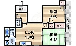 アダチイエムビル 2LDKの間取図画像