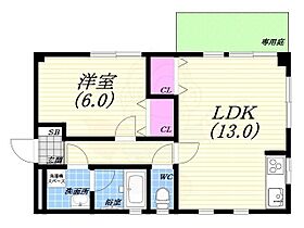 グランディア夙川1  ｜ 兵庫県西宮市泉町（賃貸マンション1LDK・1階・41.64㎡） その2