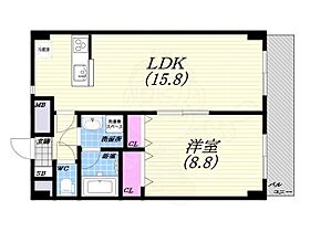 MAIN STAGE The Nishinomiya  ｜ 兵庫県西宮市弓場町（賃貸マンション1LDK・2階・55.16㎡） その2