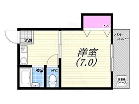 プラムコート  ｜ 兵庫県芦屋市打出町（賃貸マンション1K・2階・22.01㎡） その2