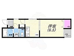 エビスメイツ 1Kの間取図画像