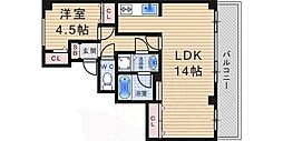 メイピース芦屋 1LDKの間取図画像