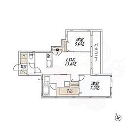 WING TOWA MAISON 2LDKの間取図画像