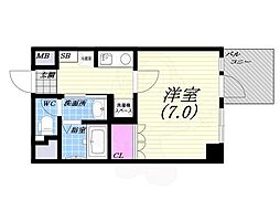 プレッツァ西宮 1Kの間取図画像