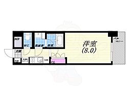 ブランシエスタ西宮 1Kの間取図画像