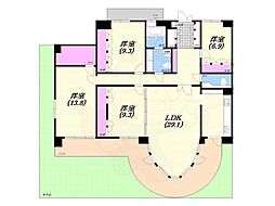 レ・グランディア芦屋東山 4LDKの間取図画像
