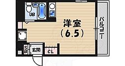 ロイヤルメゾン香櫨園 ワンルームの間取図画像