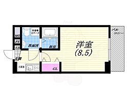 セレニテ甲子園 1Kの間取図画像