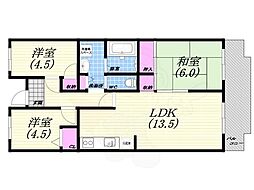 エスポワールK-15 3LDKの間取図画像