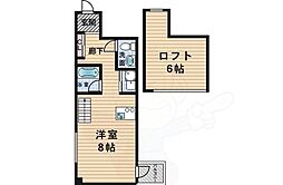 C4Koshieneast ワンルームの間取図画像