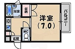 プティメゾン城ケ堀 ワンルームの間取図画像
