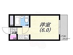 アニバーサリー40th 1Kの間取図画像