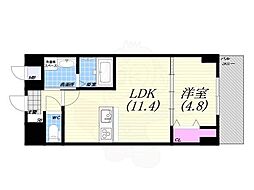 TreLontano 1LDKの間取図画像