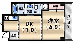 ヒルサイド北名次 1DKの間取図画像