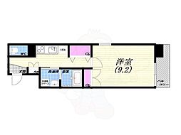 ベルエアー江上 1Kの間取図画像
