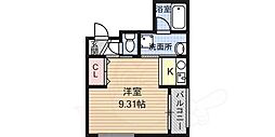 レジスコート甲子園口 1Kの間取図画像