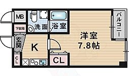 セレニテ甲子園 1Kの間取図画像