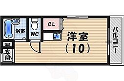 フリードム西宮 ワンルームの間取図画像