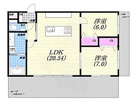 兵庫県西宮市苦楽園三番町（賃貸マンション2LDK・3階・72.09㎡） その2