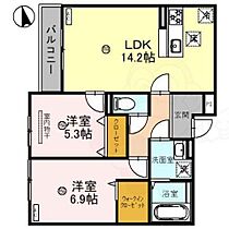 メリヤス鳴尾  ｜ 兵庫県西宮市鳴尾町２丁目（賃貸アパート2LDK・3階・62.16㎡） その2