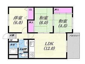 リョウジュ名次  ｜ 兵庫県西宮市名次町（賃貸マンション3LDK・1階・68.70㎡） その2