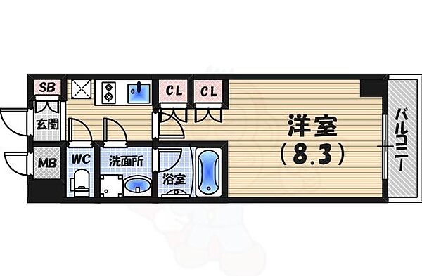 ブランシエスタ西宮 ｜兵庫県西宮市本町(賃貸マンション1K・2階・26.85㎡)の写真 その2