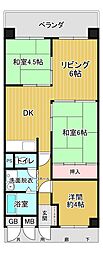 青葉マンション 3LDKの間取図画像