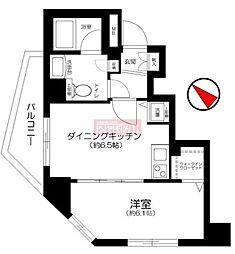 都営三田線 千石駅 徒歩4分の賃貸マンション 2階1DKの間取り