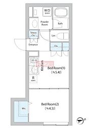 東京メトロ銀座線 末広町駅 徒歩4分の賃貸マンション 4階1DKの間取り