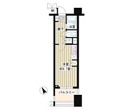 パークホームズ文京千石ステーションアリーナ ワンルームの間取図画像
