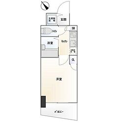 スカイコート後楽園EAST 1Kの間取図画像