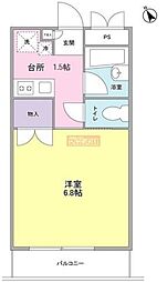 フローラ本駒込 1Kの間取図画像