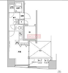 VIDA文京本郷 ワンルームの間取図画像