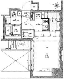 ハーモニーレジデンス秋葉原 1Kの間取図画像