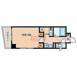 ラルジュマノワール 1Kの間取図画像