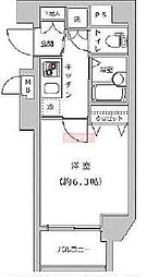 サンテミリオン白山 1Kの間取図画像
