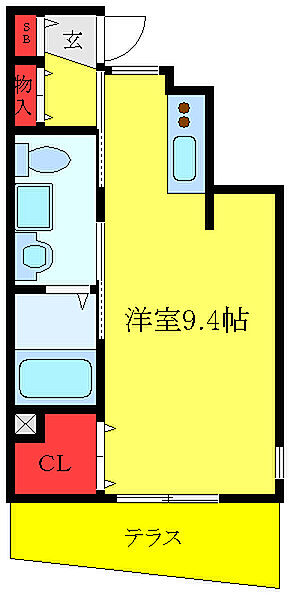 東京都板橋区弥生町(賃貸アパート1R・1階・26.55㎡)の写真 その2