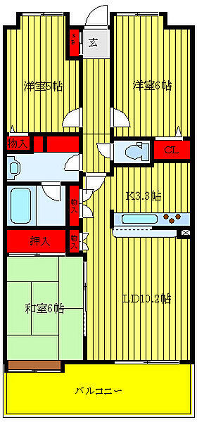 コンフォリア板橋仲宿 ｜東京都板橋区仲宿(賃貸マンション3LDK・11階・67.26㎡)の写真 その2