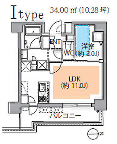 東京都板橋区坂下2丁目(賃貸マンション1LDK・6階・30.49㎡)の写真 その2