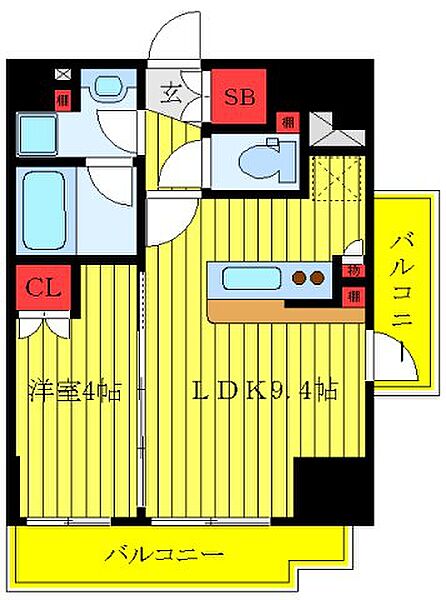 東京都北区滝野川7丁目(賃貸マンション1LDK・2階・33.09㎡)の写真 その2